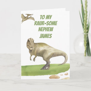 Dinosaur Neffe Geburtstagskarte Karte