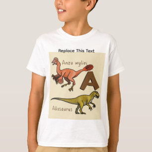 Dinosaur oder prähistorisches Tier Buchstabe A T-Shirt