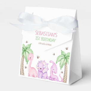 Dinosaur One-A-Saurus Girl 1. Geburtstags-Party Geschenkschachtel