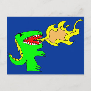 Dinosaur or Dragon Art by little t + Joseph Adams Postkarte