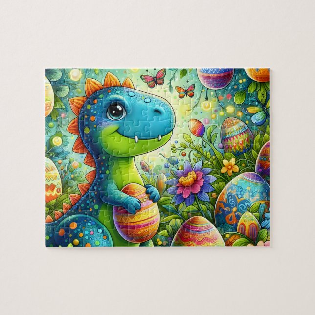 Dinosaur-Oster-Eier-Garten (Horizontal)