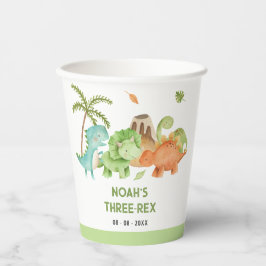 Dinosaur Paper Cups - Boy Birthday Baby Shooter Pappbecher