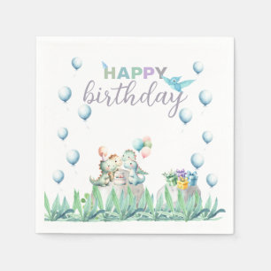 Dinosaur-Papierservietten zum Geburtstag Serviette
