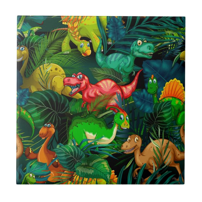 Dinosaur Park Fliese (Vorderseite)