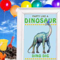 Dinosaur Party Dekor Zeichen: Dino Dig