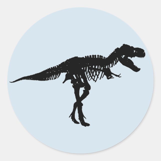 Dinosaur Party Tyrannosaurus Rex Skeleton Stickers (Vorderseite)