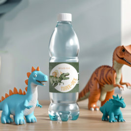 Dinosaur Party Wasser Flaschen Etiketten