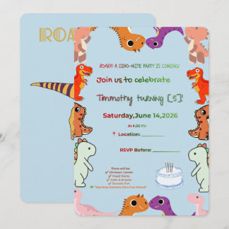 Dinosaur-Partys, Kindergeburtstage und Spaß Einladung