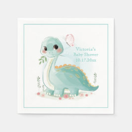 Dinosaur Personalisiert Baby Dusche Serviette