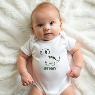 Dinosaur Personalisierter Name Lustig süß   Baby Strampler