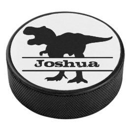 Dinosaur Personalisierter Name T-Rex Eishockey Puck