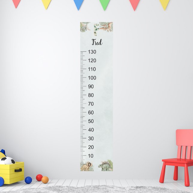 Dinosaur Personalized Name Monogram F Growth Chart Poster (Von Creator hochgeladen)
