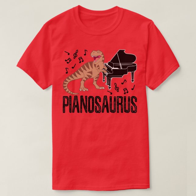 Dinosaur Piano Pianosaurus T-Shirt (Design vorne)