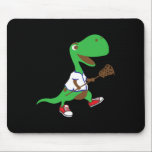 Dinosaur Playing Lacrosse Cool Dino Team Sport Gif Mousepad<br><div class="desc">Dinosaur Playing Lacrosse Cool Dino Team Sport Gift</div>