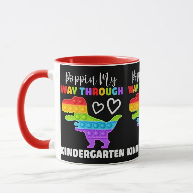 Dinosaur Poppin My Way Through Kindergarten Tasse (Links)