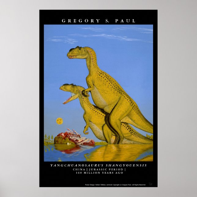 Dinosaur Poster Yangchuanosaurus Greg Paul (Vorne)