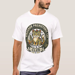Dinosaur Prähistorische Katze Katze Grafik T-Shirt