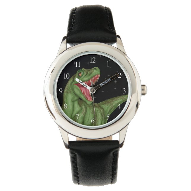 Dinosaur - prähistorische Nacht Armbanduhr (Vorderseite)