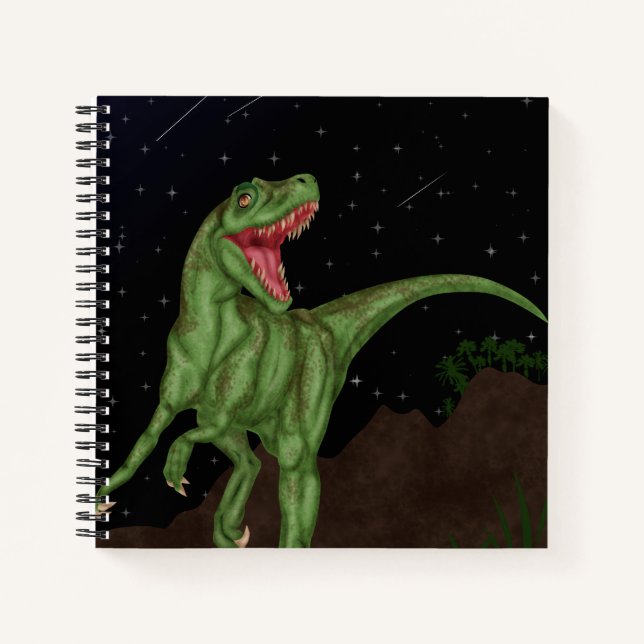 Dinosaur - prähistorische Nacht Notizbuch (Vorderseite)