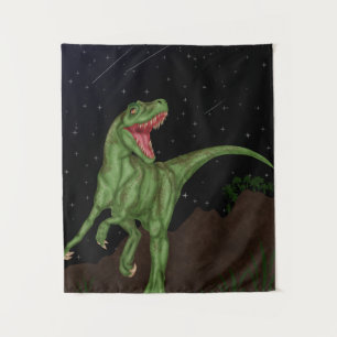 Dinosaur - prähistorische Nacht Wandteppich