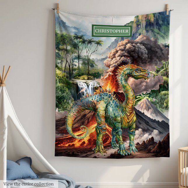 Dinosaur préhistorique couverture Cadeaux Garçons  (Prehistoric Dinosaur Blanket Gift for Boys Birthday)