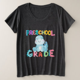 Dinosaur Preschool GRADE Squad Lehrschule Große Größe T-Shirt