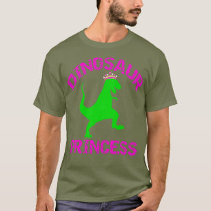 Dinosaur Princess - Girls Tiara Dino T-Rex T-Shirt