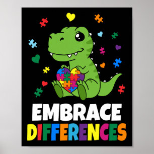 Dinosaur-Puzzleteil Autismus-Bewusstsein für Junge Poster