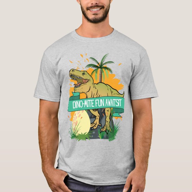 DINOSAUR QUOTE CARTOON T-Shirt (Vorderseite)