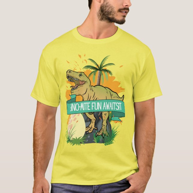 DINOSAUR QUOTE CARTOON T-Shirt (Vorderseite)