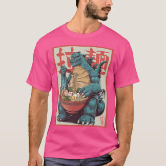 Dinosaur Ramen Japanisch Art Graphic T-Shirt Kawai