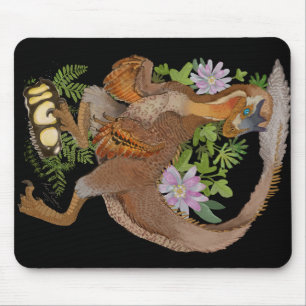 Dinosaur Raptor Jungle Art Mousepad