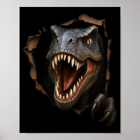 Dinosaur Raptor zerrissenes Tuch lustige 3D-Grafik