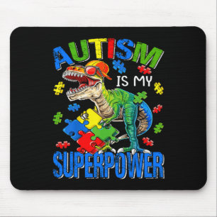 Dinosaur Rex Autismus ist meine Superkraft Autismu Mousepad
