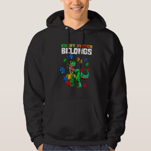 Dinosaur rex Autismus Puzzle Dino Jedes Teil gehör Hoodie