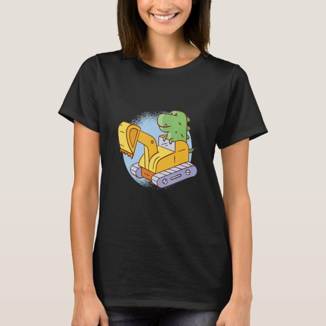Dinosaur Rex Grabungsoper Dino Heavy Equipment Ope T-Shirt (Vorderseite)