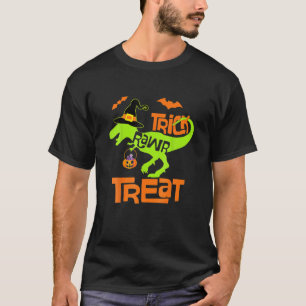 Dinosaur Rex Trick Rawr Leckerei Bat Pumkin Hallow T-Shirt