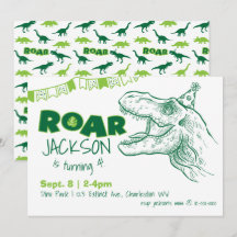 Dinosaur Roar Birthday Einladung