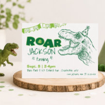Dinosaur Roar Birthday Einladung
