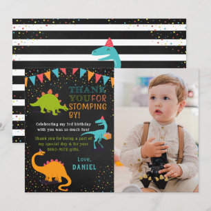 Dinosaur Roar Chalkboard Geburtstag Danke Karte