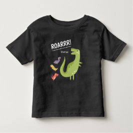Dinosaur Roar Green Mit Monogramm Kid Boy Kleinkind T-shirt