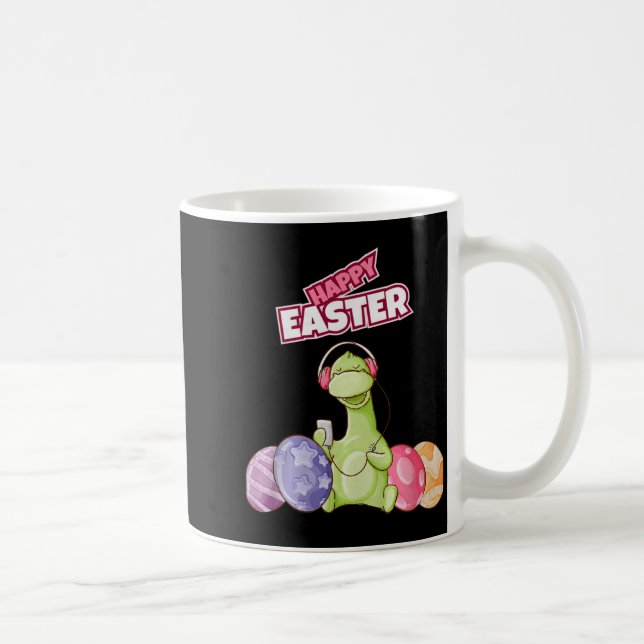 Dinosaur sagt Frohe Ostern Premium Tri-blend  Kaffeetasse (Rechts)
