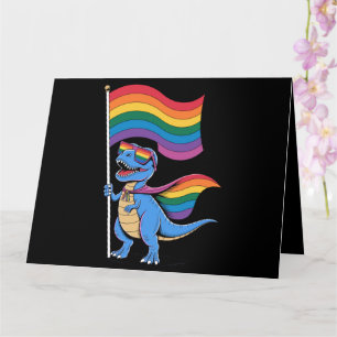 Dinosaur Schwulen Stolz LGBT Regenbogenflagge  Karte