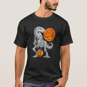 Dinosaur Skeleton T rex Beängstigend Dinosaur Hall T-Shirt