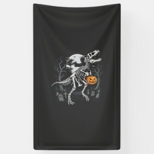 Dinosaur-Skelett Halloween-Kürbis-Friedhof-Desi Banner