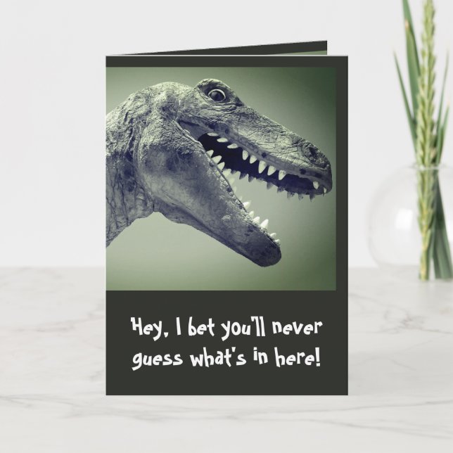 Dinosaur-Spaß Karte (Vorderseite)