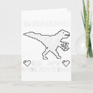 Dinosaur spielt Videospiele Lustiges Gaming für Va Karte