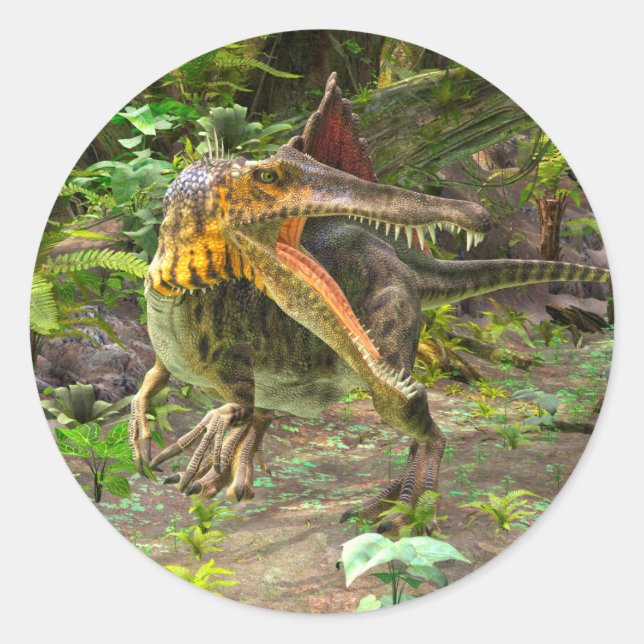 Dinosaur Spinosaurus Runder Aufkleber (Vorderseite)