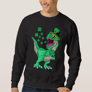 Dinosaur St Patricks Day Boys Kleinkind Kids Irish Sweatshirt