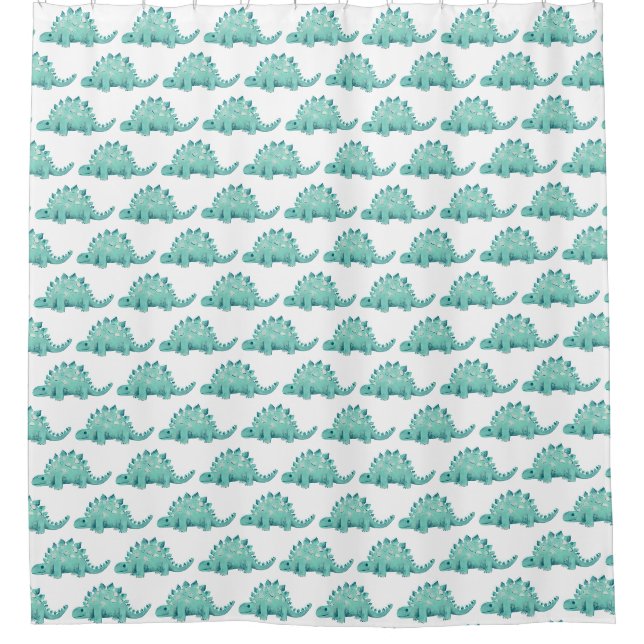 Dinosaur Stegosaurus Kids Duschvorhang (Vorderseite)